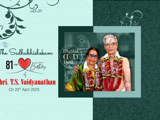 T.S.Vaidyanathan 81st Birthday