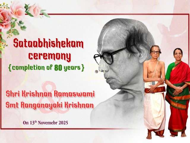 Krishnan Ramaswami 80th Birthday